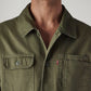Men's Olive Solid Relaxed Fit Shirt - 20 View