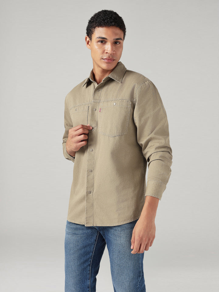 Men's Solid Relaxed Fit Shirt