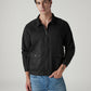 Men's Solid Relaxed Fit Jacket - Styleshot View