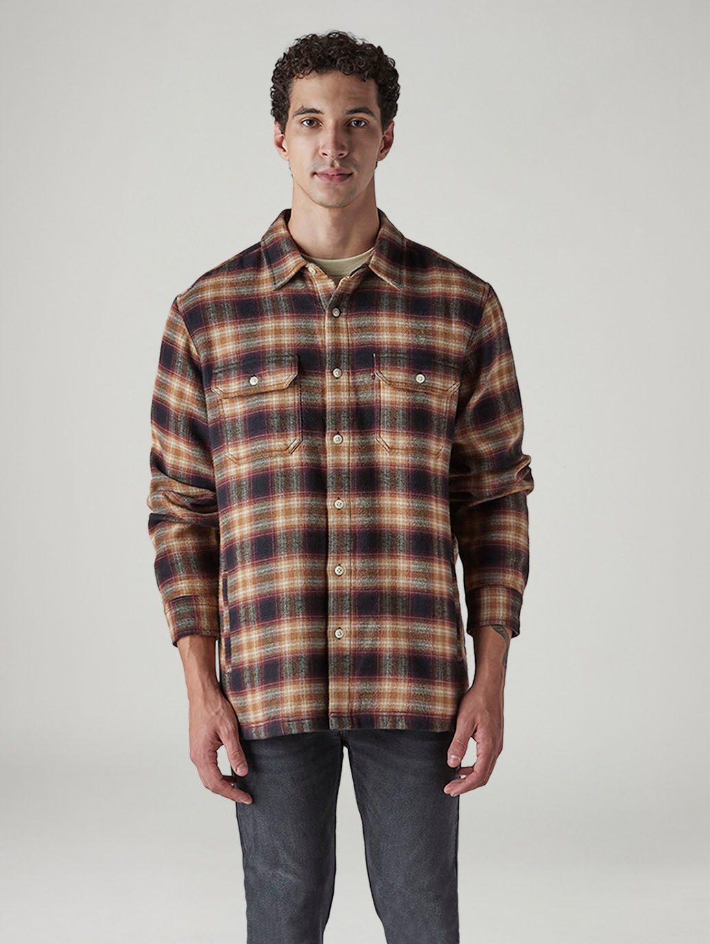 Men's Checkered Relaxed Fit Flannel Shirt - 20 View