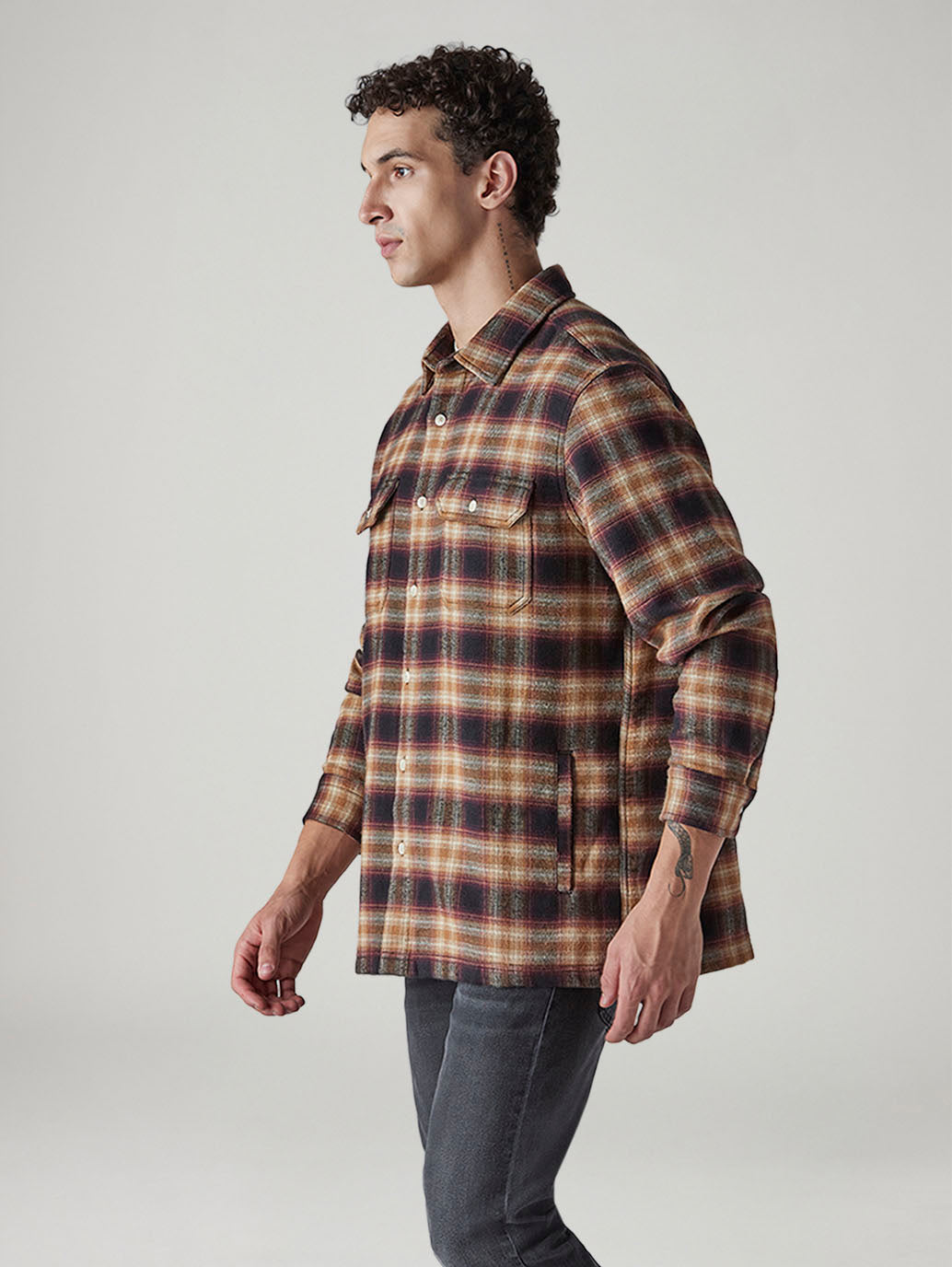 Men's Checkered Relaxed Fit Flannel Shirt - 20 View