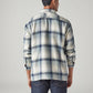 Men's Checkered Relaxed Fit Double Cloth Flannel Shirt - Back View