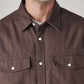 Men's Solid Relaxed Fit Shacket - Detail View