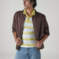 Men's Solid Brown Zip Collar Shacket - 20 View