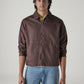 Men's Solid Brown Zip Collar Shacket - 20 View