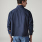 Men's Solid Navy Shacket - Back View