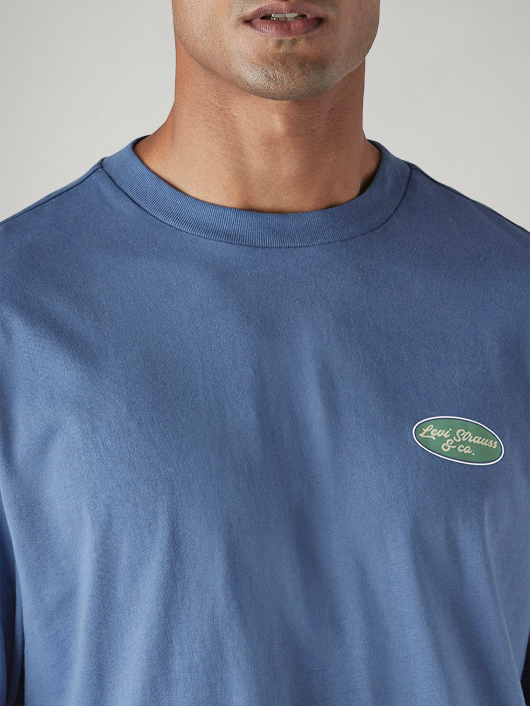 Men's Solid Regular Fit Jersey T-Shirt - Detail View