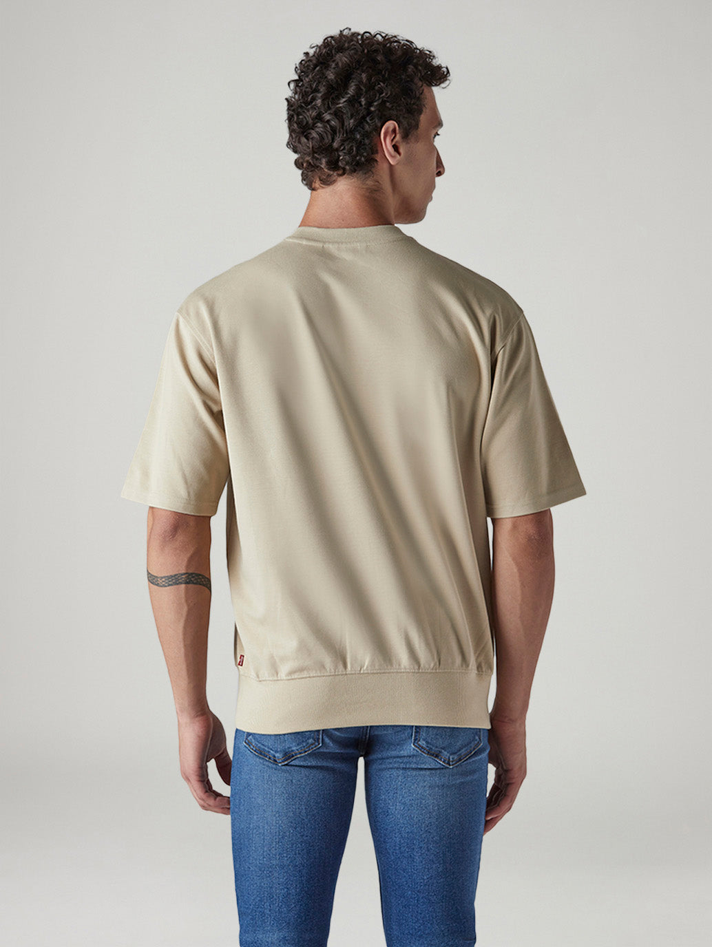 Men's Logo Printed Regular Fit T-Shirt - Back View