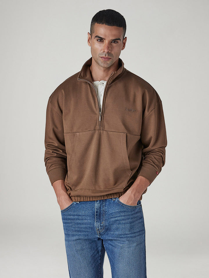 Men's Solid Boxy Fit Sweatshirt