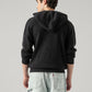 Men's Textured Regular Fit Hooded Sweater - Back View