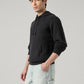 Men's Textured Regular Fit Hooded Sweater - Side View