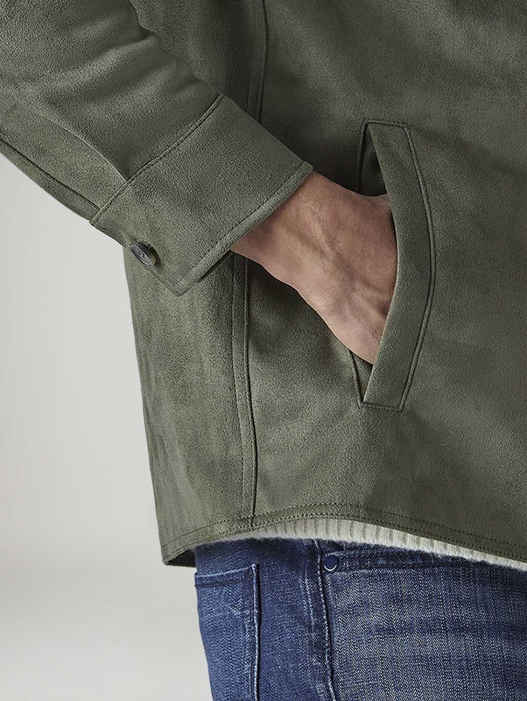 Men's Solid Olive Redloop Jacket - 20 View