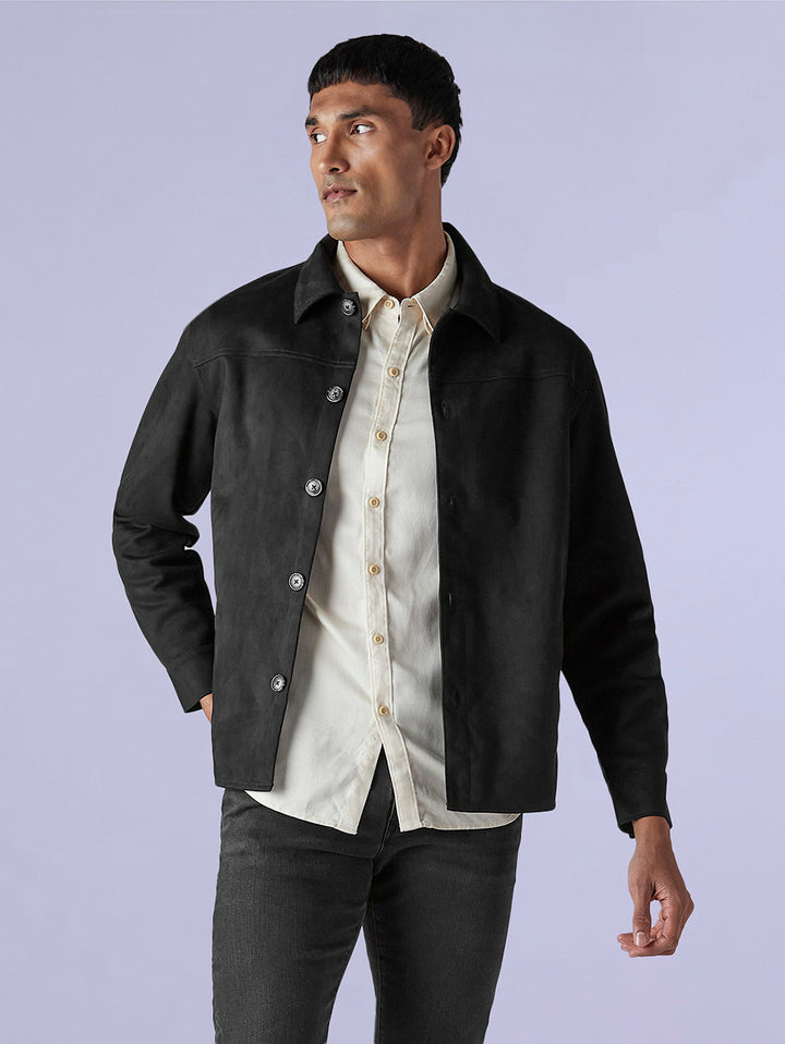 Men's Redloop Solid Slim Fit Shacket