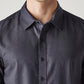Men's Solid Slim Fit Oxford Redloop Shirt - Detail View