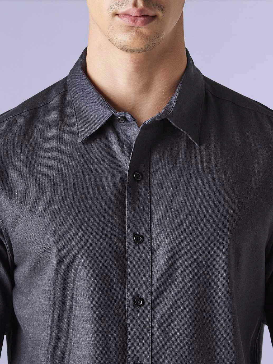 Men's Solid Slim Fit Oxford Redloop Shirt - 1b1ec739-9095-4ca3-a335-0b238452869a View