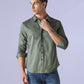 Men's Solid Slim Fit Oxford Redloop Shirt - Styleshot View