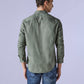 Men's Solid Slim Fit Oxford Redloop Shirt - Back View