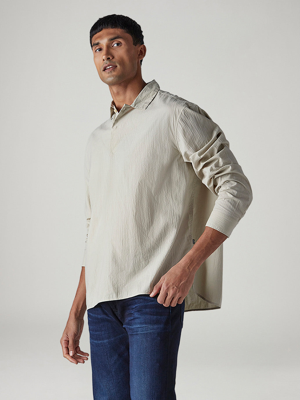 Men's Redloop Solid Slim Fit Shirt - Side View