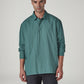 Men's Solid Slim Fit Redloop Shirt - Front View