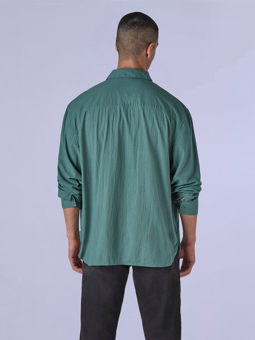 Men's Solid Slim Fit Redloop Shirt - da2c5224-2e89-4113-9d73-e62439540c9d View