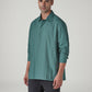 Men's Solid Slim Fit Redloop Shirt - Side View
