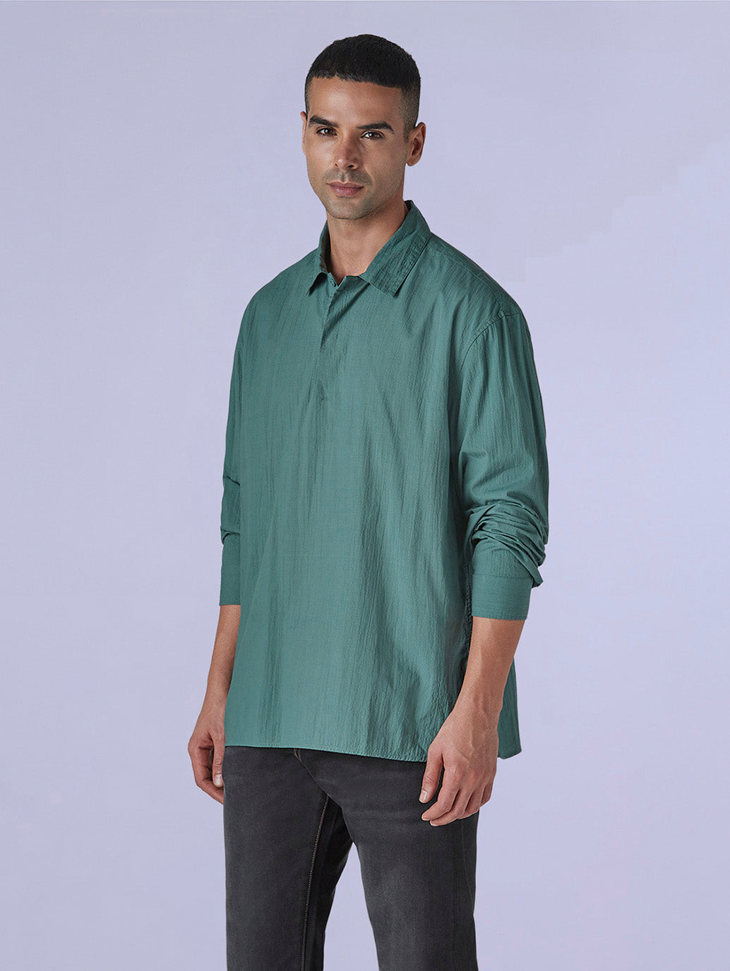 Men's Solid Slim Fit Redloop Shirt - 2baffb65-e748-4f6c-9412-c96b60051db0 View