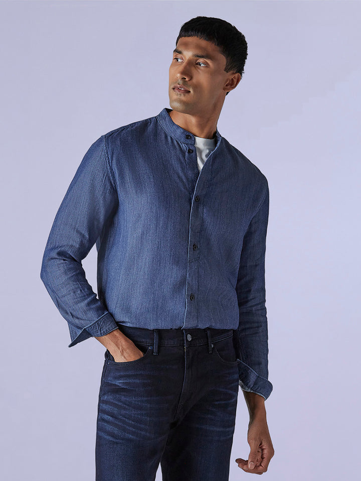 Men's Solid Slim Fit Redloop Shirt