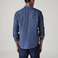Men's Solid Slim Fit Redloop Shirt - Back View