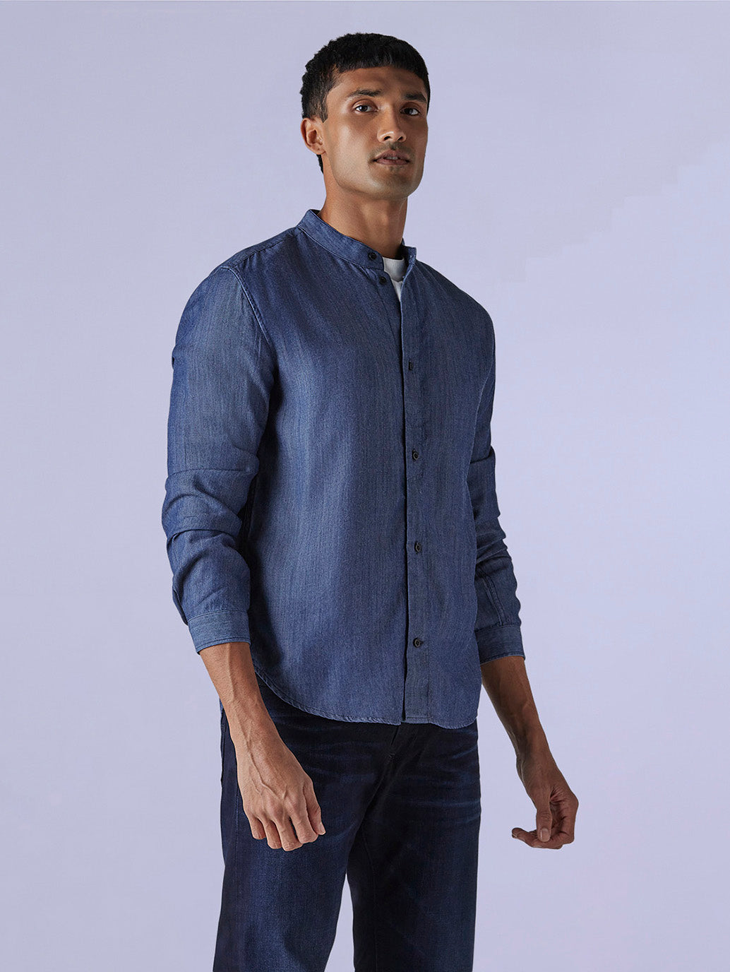 Men's Solid Slim Fit Redloop Shirt - ae980ba7-804d-4806-87bd-7cd2d831d170 View