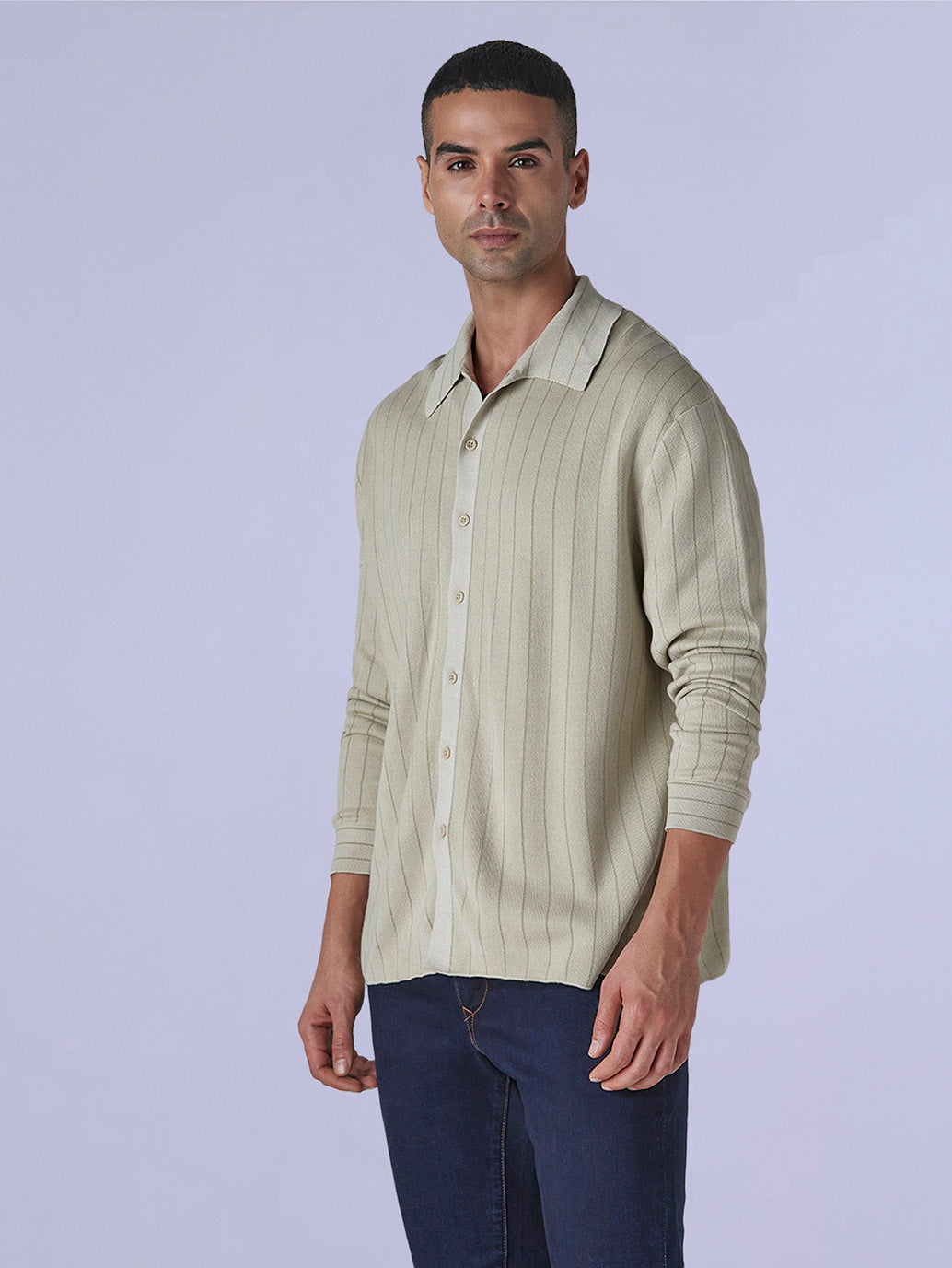 Men's Striped Slim Fit Redloop Shirt - 04de904e-bdb1-48e2-92c3-48e4d5aab38e View