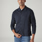 Men's Striped Slim Fit Redloop Shirt - Front View