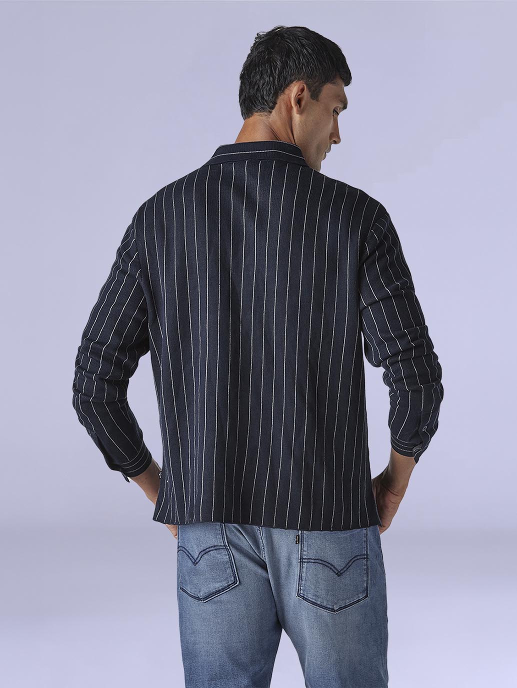 Men's Striped Slim Fit Redloop Shirt - a24f9cb1-607a-4e3b-bfae-2ac4261511b7 View
