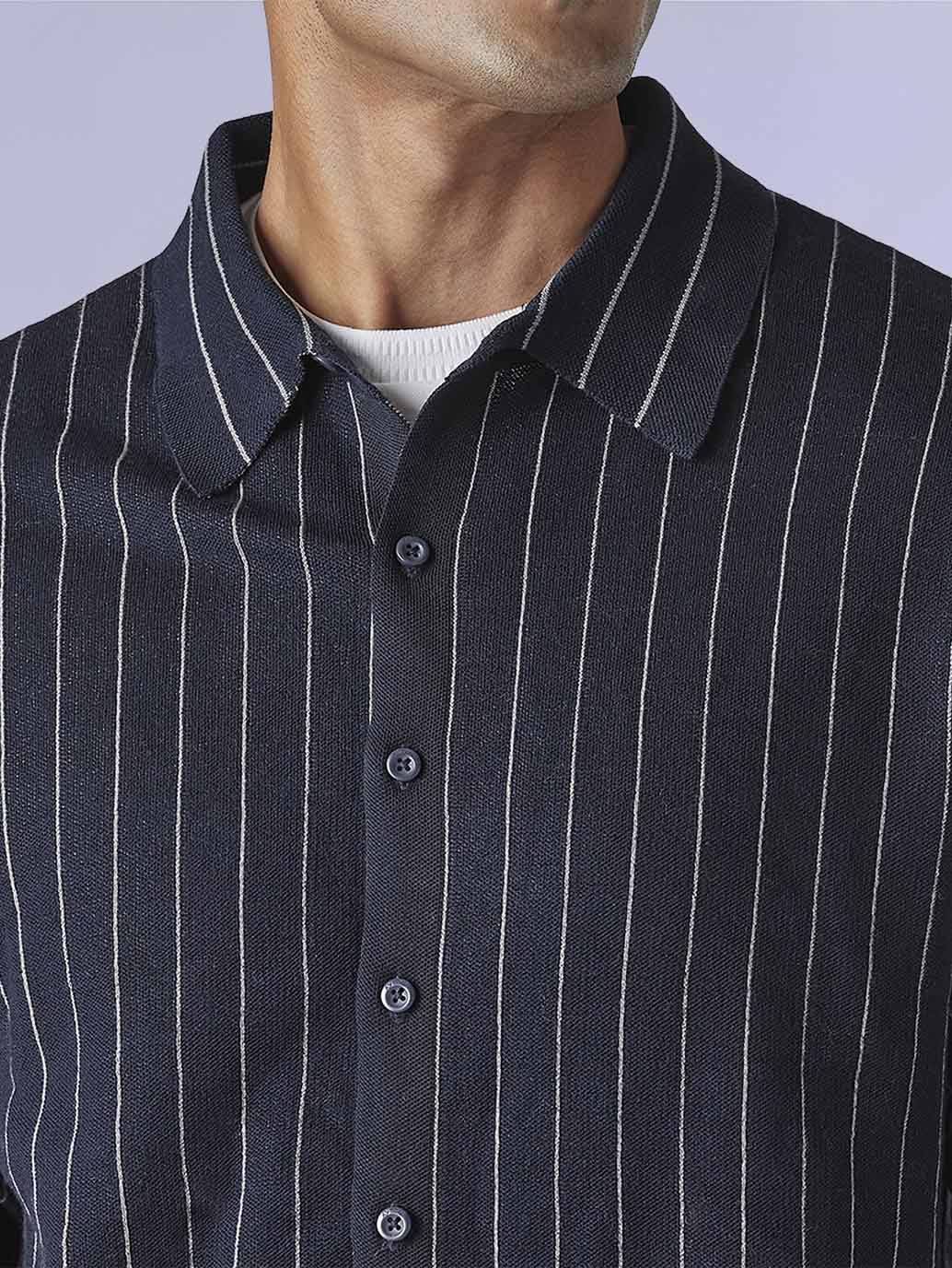 Men's Striped Slim Fit Redloop Shirt - dfa98d39-03cf-4ae0-810d-4b6c5b6b037f View