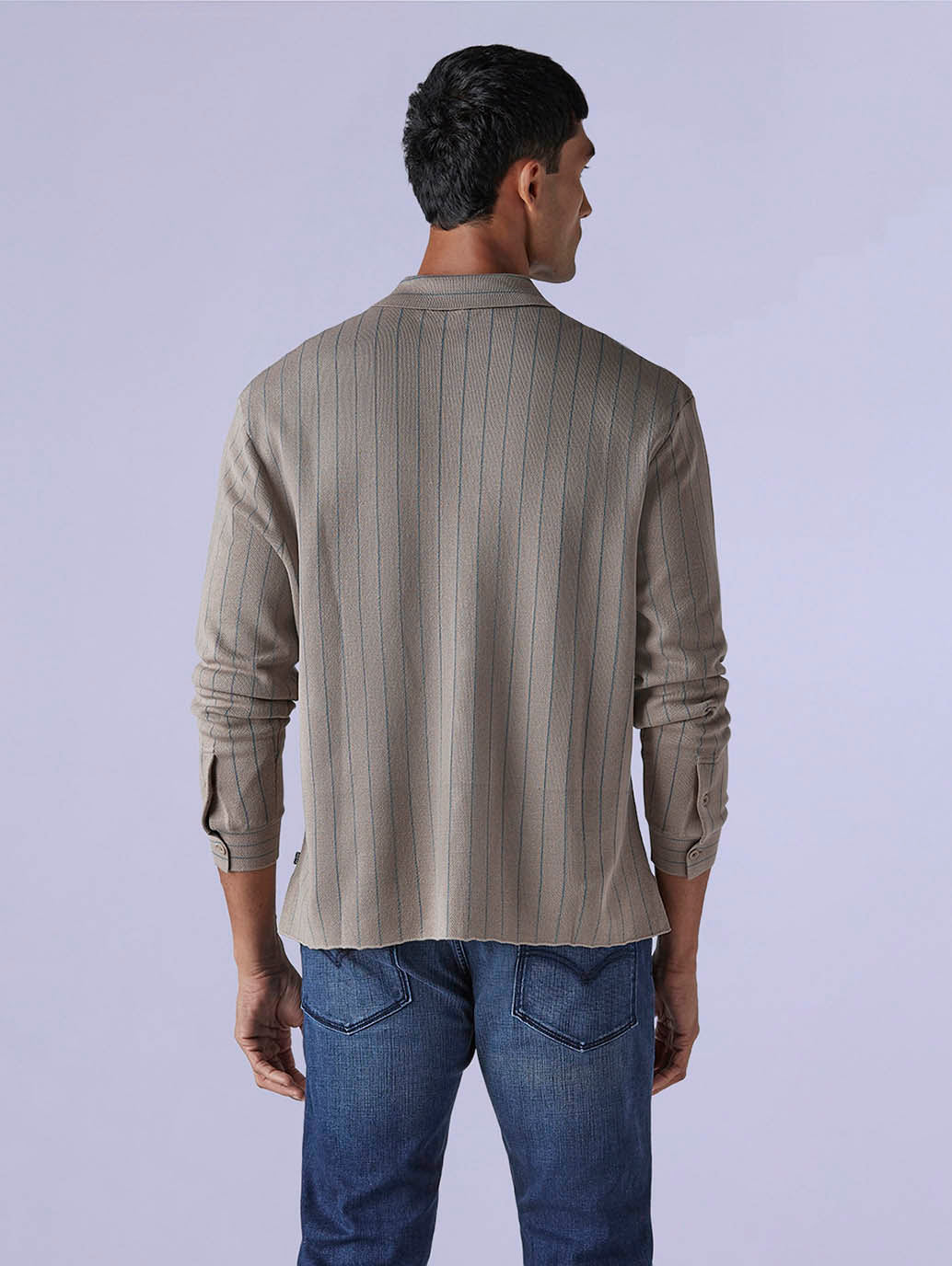 Men's Striped Slim Fit Redloop Shirt - 606f98e1-16c8-43f5-a6c7-58ff3179cf28 View