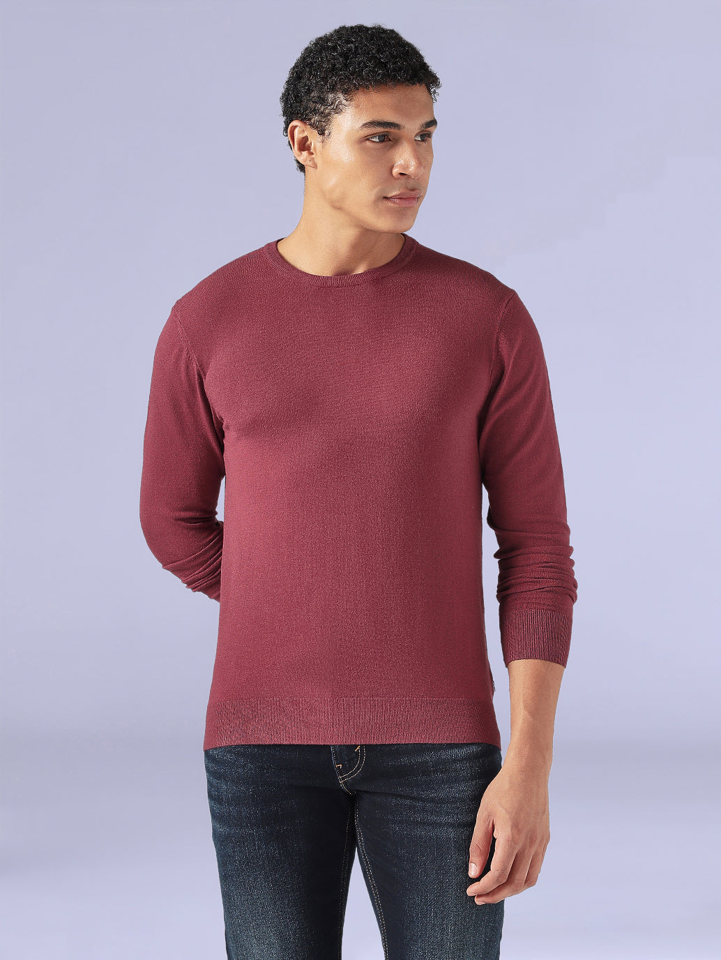 Men's Redloop Textured Slim Jersey T-Shirt - Front View