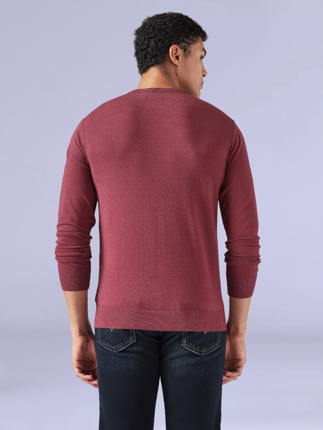 Men's Redloop Textured Slim Jersey T-Shirt - Back View