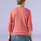Men's Textured Slim Fit Redloop Jersey T-Shirt - Back View