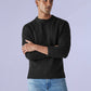 Men's Solid Relaxed Fit Redloop Sweater - Styleshot View