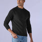 Men's Solid Relaxed Fit Redloop Sweater - Side View