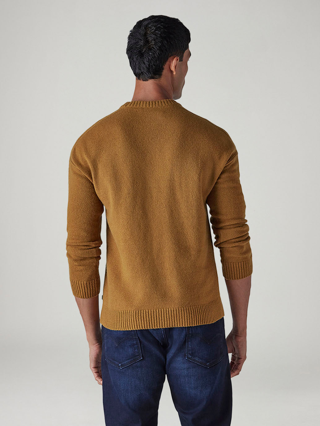 Men's Solid Relaxed Fit Redloop Sweater - 20 View