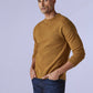 Men's Solid Relaxed Fit Redloop Sweater - Side View