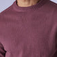 Men's Solid Relaxed Fit Redloop Sweater - Detail View