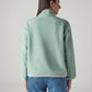 Women's Solid Relaxed Fit Sweatshirt - Back View