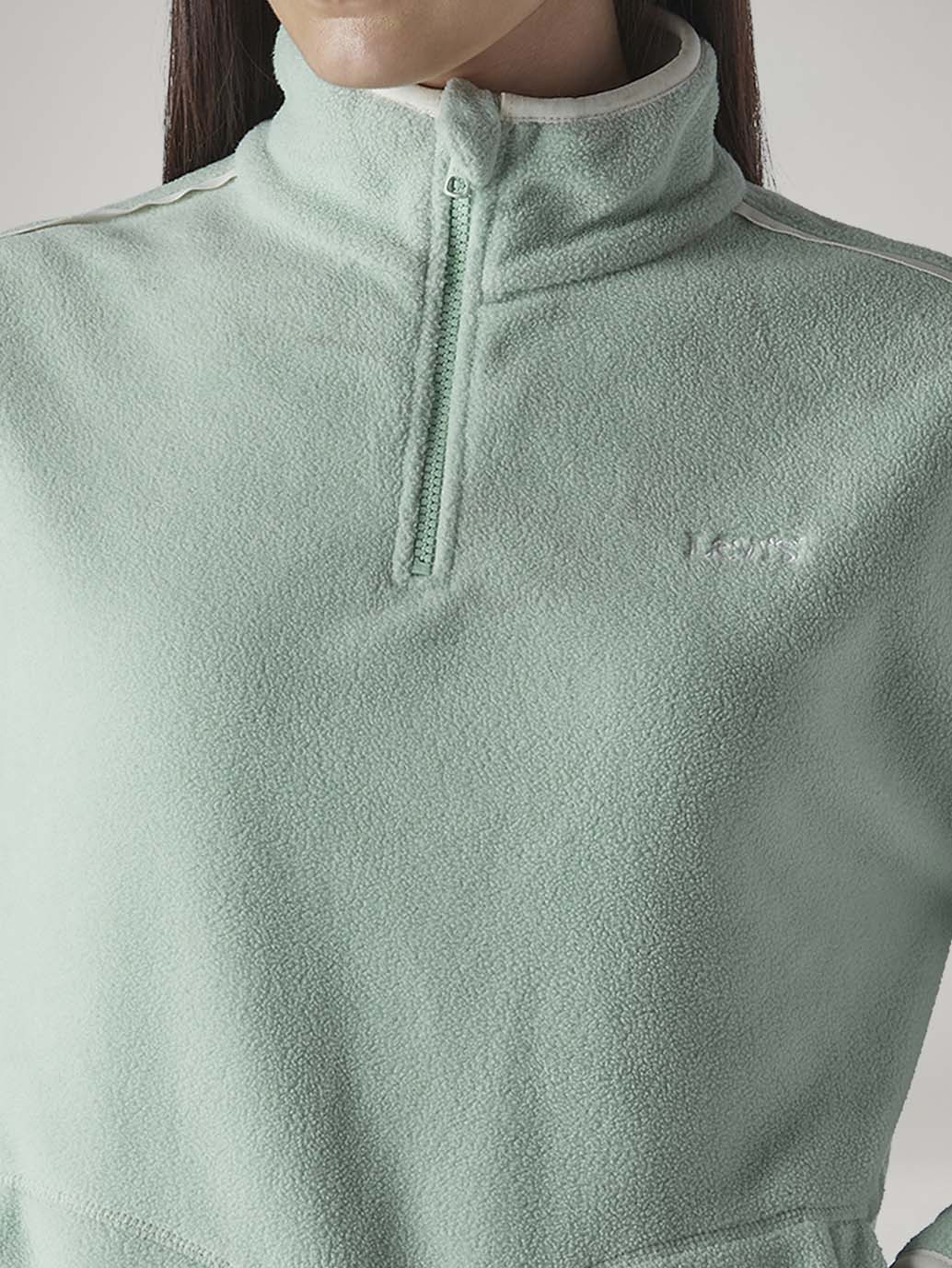 Women's Solid Relaxed Fit Sweatshirt - Detail View