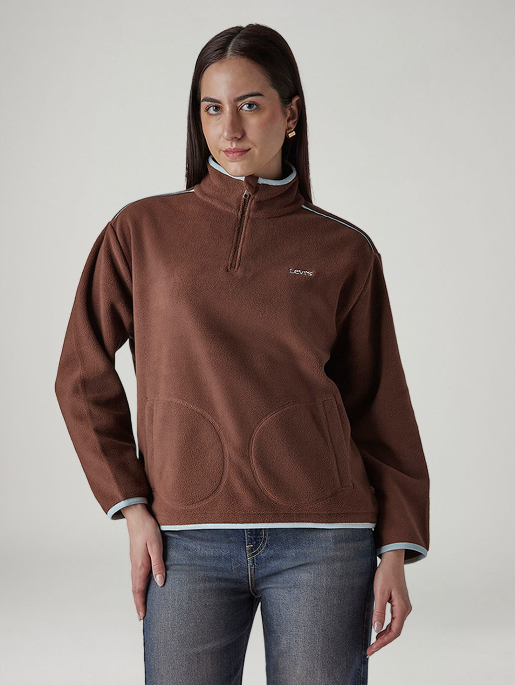 Women's Solid Relaxed Fit Sweatshirt