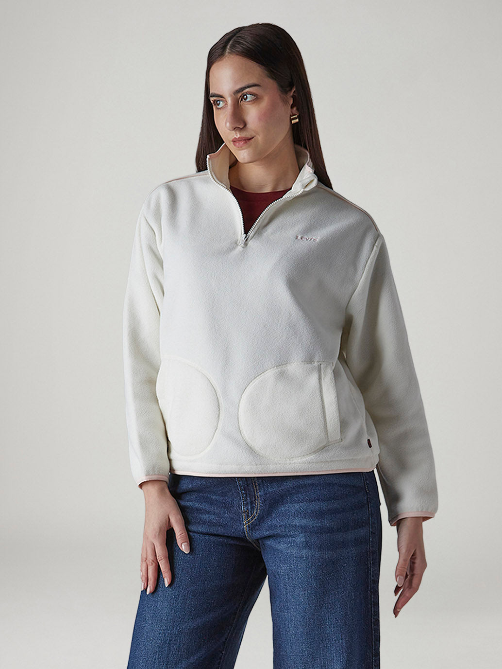 Women's Solid Relaxed Fit Sweatshirt