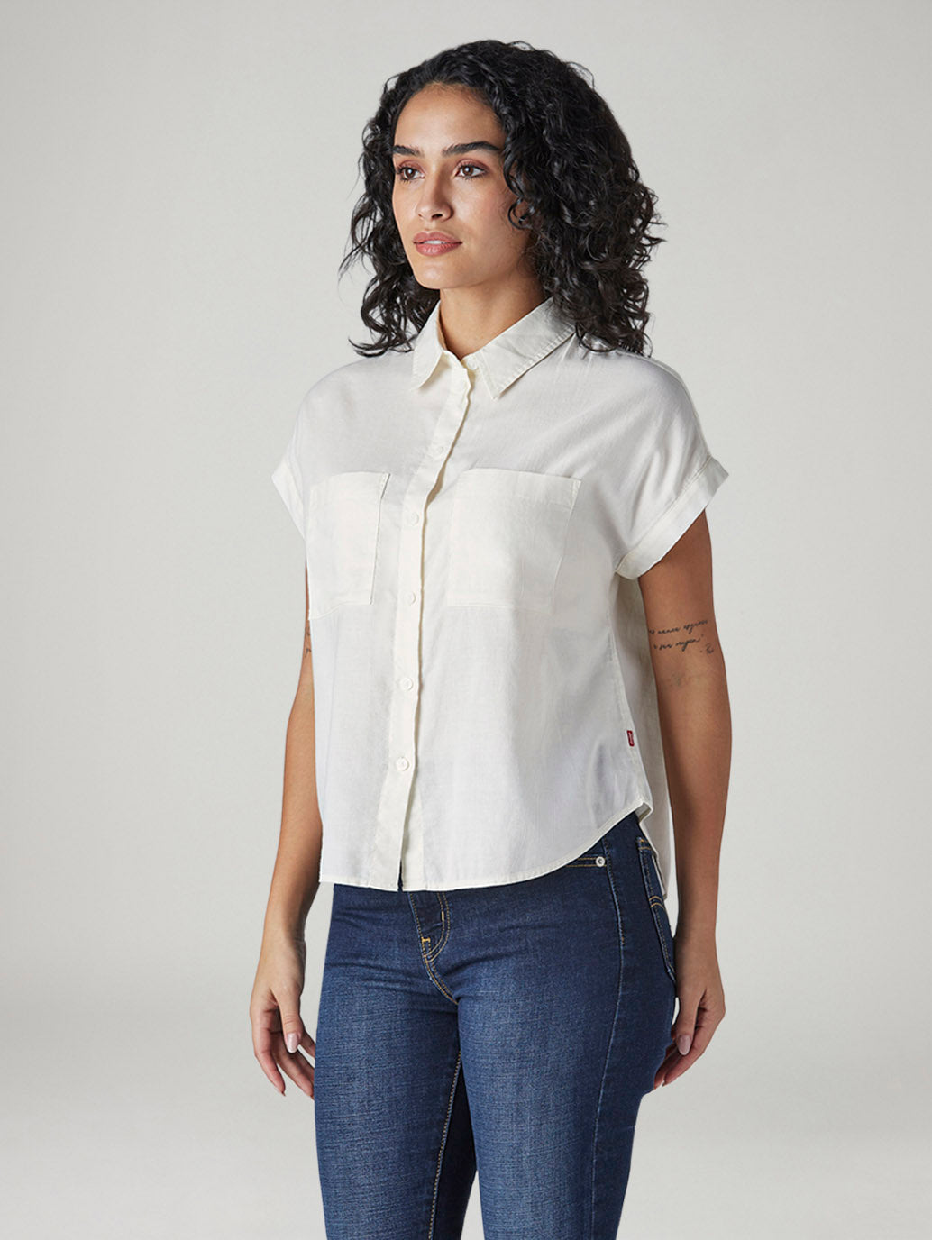 Women's Solid Regular Fit Shirt - Side View