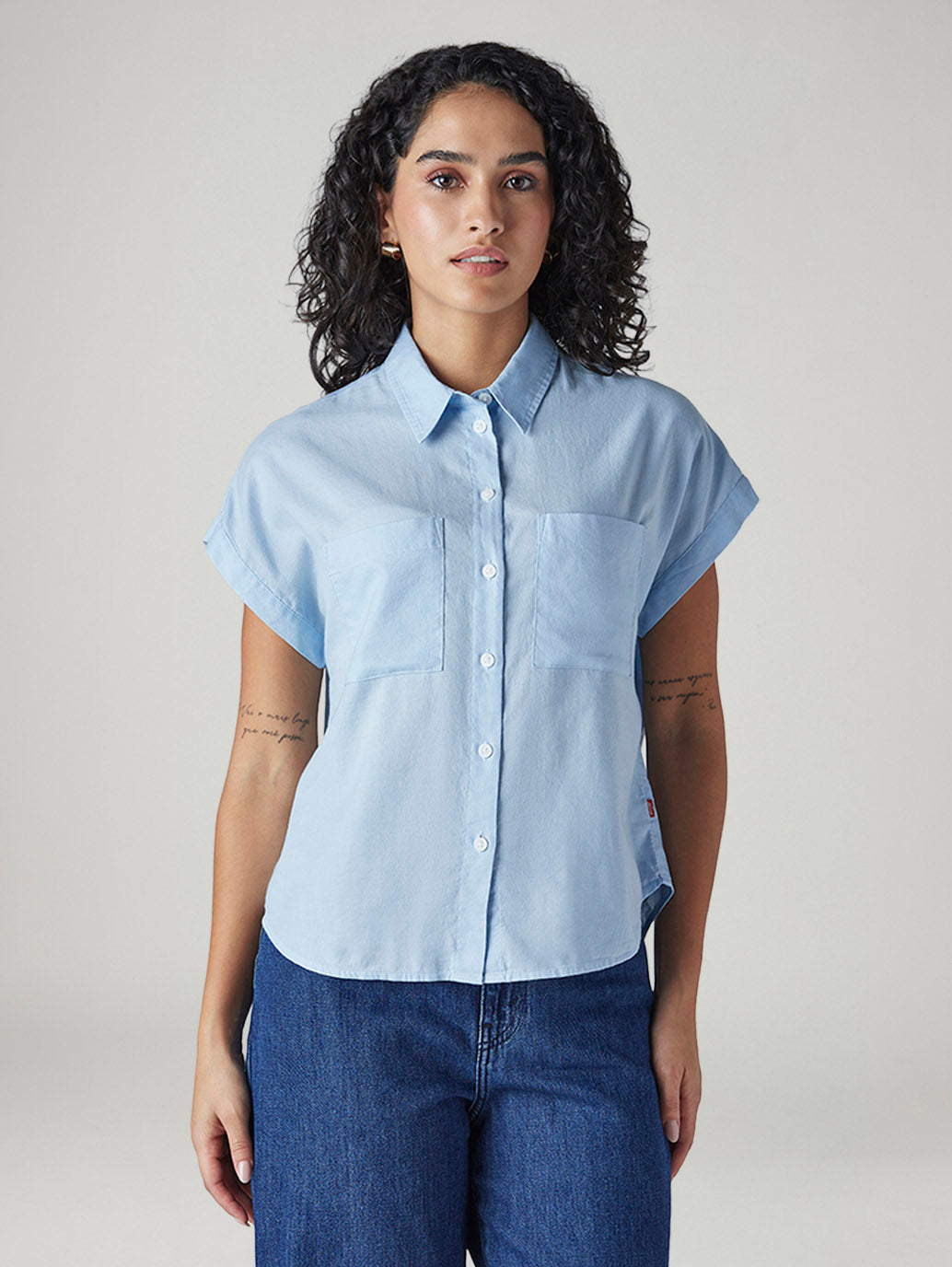 Women's Solid Regular Fit Shirt - Front View