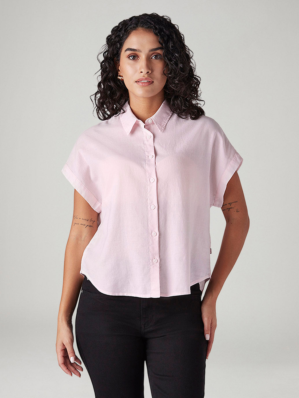 Women's Solid Regular Fit Shirt - Front View