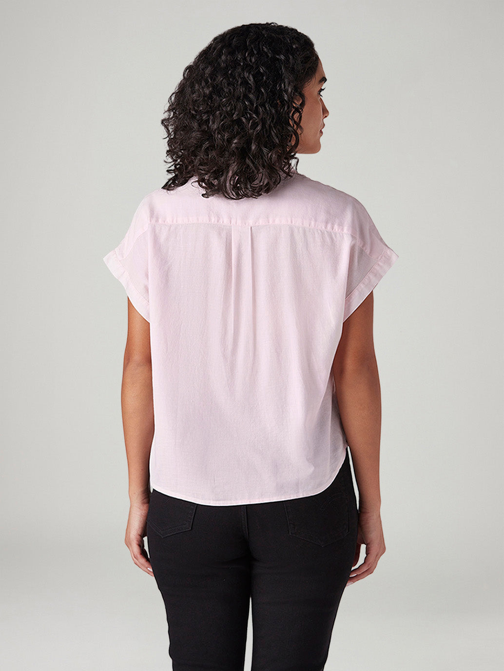 Women's Solid Regular Fit Shirt - Back View